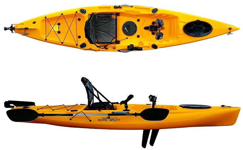 Coastline 12 Kayak – Mango Yellow – Pedal Drive Package