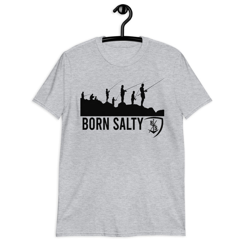 Born Salty Surfcasters Unisex T-Shirt